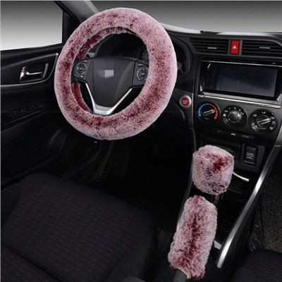 غطاء عجلة قيادة السيارة القطيفة