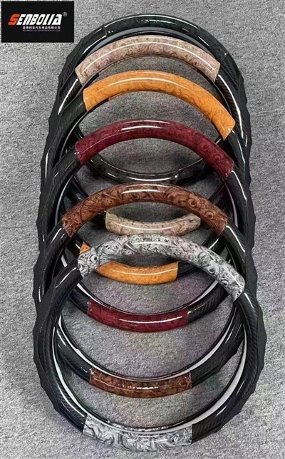 أزياء بو الجلود المرقعة غطاء عجلة القيادة